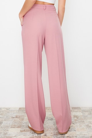 Calças direitas - Rosa
