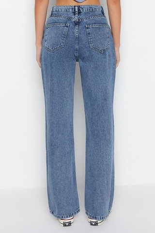 Calças de ganga direitas Azul-claro