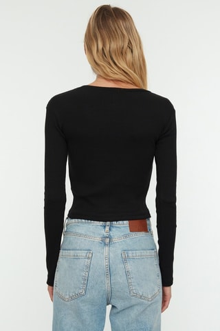 2 crop tops - Preto e caqui