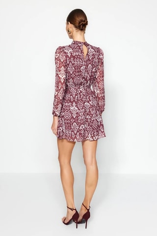 Vestido estilo patinadora - Bordô