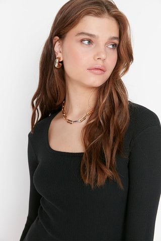 Vestido justo - Preto