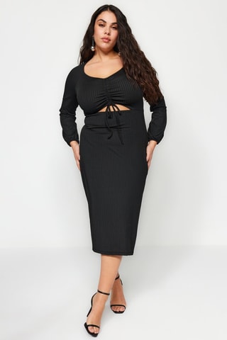 Vestido justo - Preto