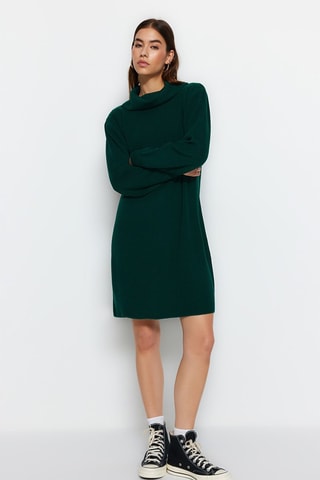 Vestido-camisola - Verde-esmeralda