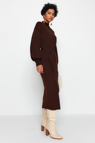 Vestido-camisola - Castanho