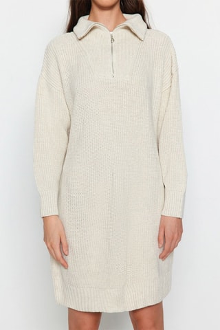 Vestido-camisola - Bege