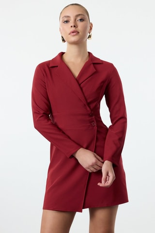 Vestido traçado - Bordô