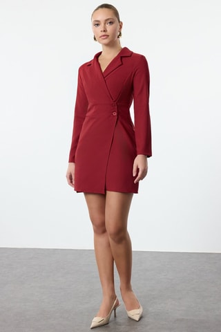 Vestido traçado - Bordô