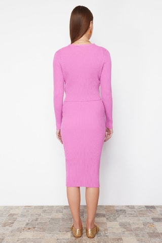 Vestido e casaco de malha - Rosa