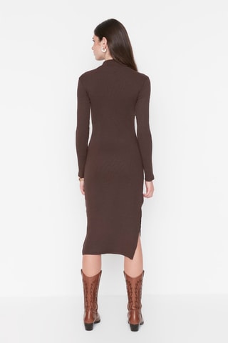 Vestido-camisola - Castanho