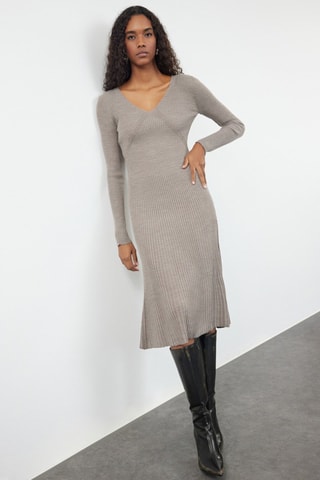 Vestido-camisola - Bege