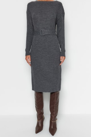 Vestido-camisola - Antracite mesclado