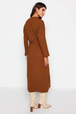 Vestido-camisola - Castanho