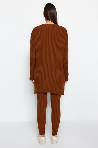 Túnica e leggings Castanho-escuro