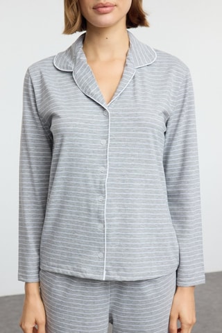 Pijama regular - Cinzento mesclado