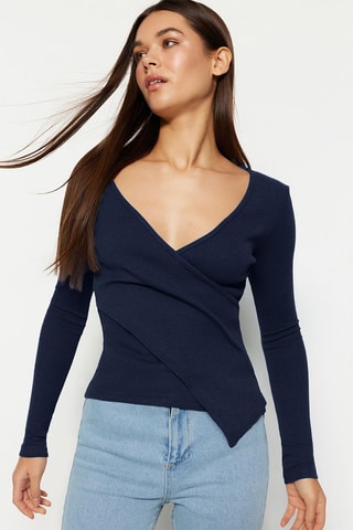 Blusa slim - Azul