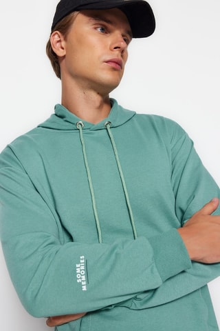 Sweat com capuz - Verde