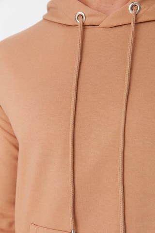 Sweat regular com capuz - Bege