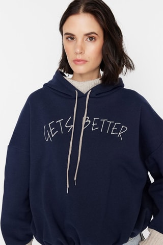 Sweat com capuz - Azul