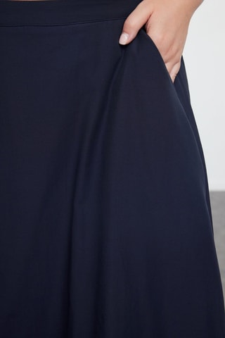 Saia midi - Azul-marinho