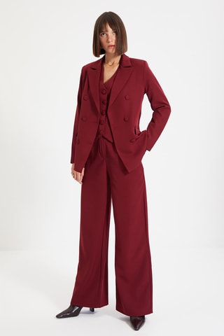 Blazer regular - Bordô