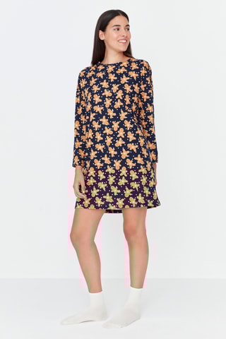 Vestido trapézio - Azul-marinho