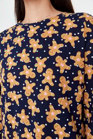 Vestido trapézio - Azul-marinho