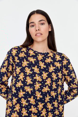 Vestido trapézio - Azul-marinho