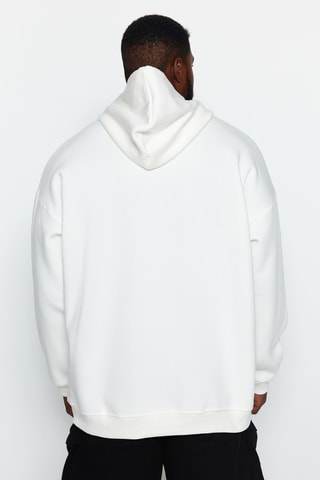 Sweat oversize com capuz - Cru