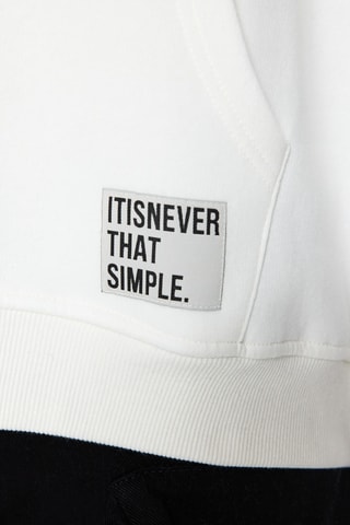 Sweat oversize com capuz - Cru