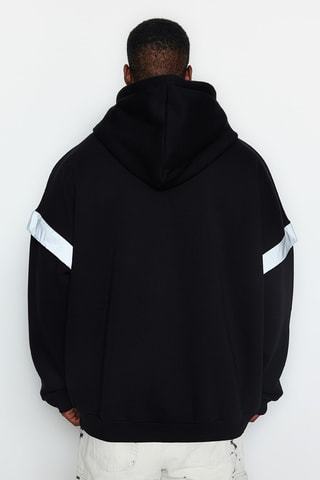 Sweat oversize com capuz - Preto