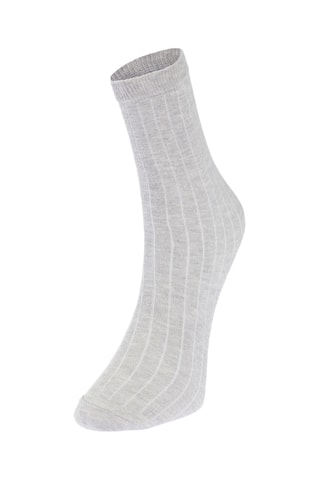 5 pares de meias - Azul-marinho e cinzento