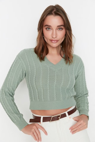 Camisola regular - Verde-menta