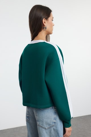 Camisola oversize - Verde-esmeralda