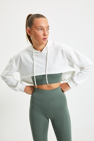 Sweat com capuz - Cru