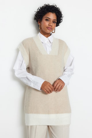 Casaco de malha - Bege