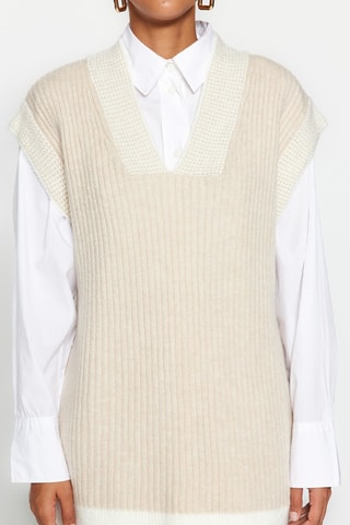 Casaco de malha - Bege