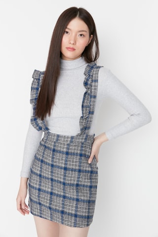 Vestido-jardineiras - Cinzento