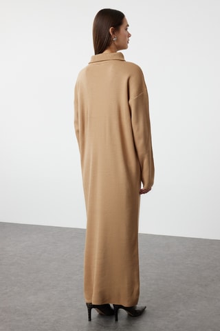 Vestido-camisola - Camel