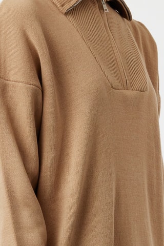 Vestido-camisola - Camel