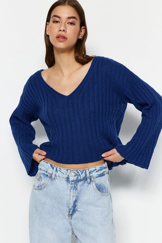 Camisola de lã - Azul