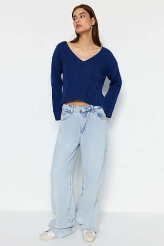 Camisola de lã - Azul