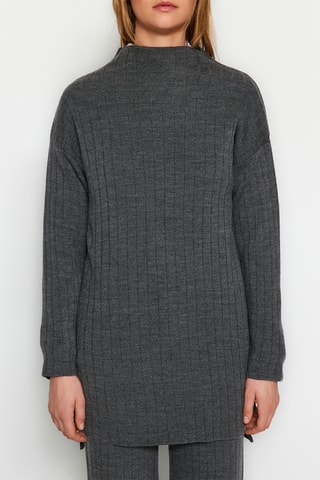 Túnica e calças regular - Cinzento-escuro