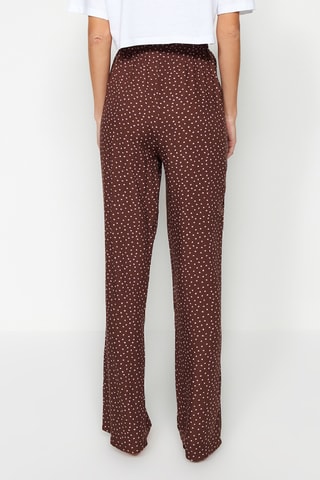 Calças wide legs - Castanho