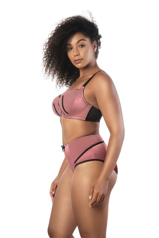 Soutien-gorge ampliforme Charlotte - 
Doré rose et noir