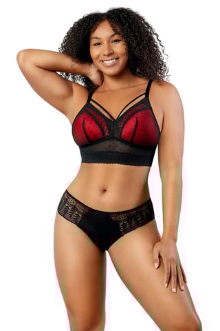 Bralette Mia Dot - Noir et rouge