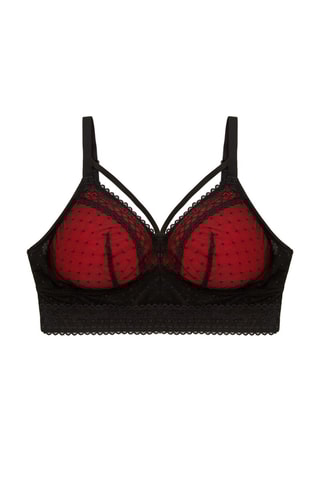 Bralette Mia Dot - Noir et rouge