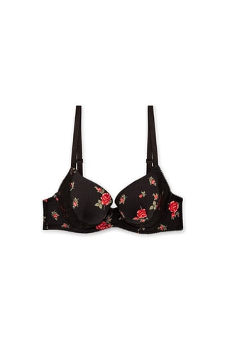 Soutien-gorge ampliforme Casey - Noir et rose