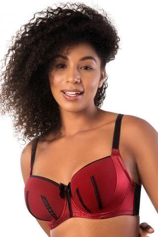 Soutien-gorge ampliforme Charlotte  -  Rouge foncé