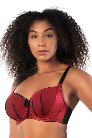 Soutien-gorge ampliforme Charlotte  -  Rouge foncé