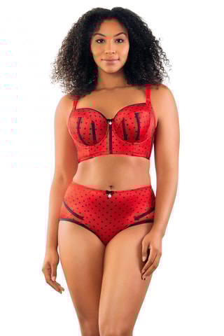 Soutien-gorge ampliforme Charlotte - Rouge et noir